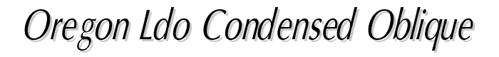 Oregon LDO Condensed Oblique font